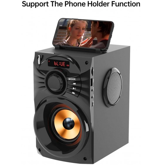 Portable Bluetooth Speaker with Subwoofer Wireless Speakers Outdoor/Indoor Big Speaker Support Remote Control FM Radio TF Card LED Lights MP3 Player Party Speaker for Home Camping iPhone Computer PC Portable Bluetooth Speaker with Subwoofer Wireless Speakers Outdoor/Indoor Big Speaker Support Remote Control FM Radio TF Card LED Lights MP3 Player Party Speaker for Home Camping iPhone Computer PC